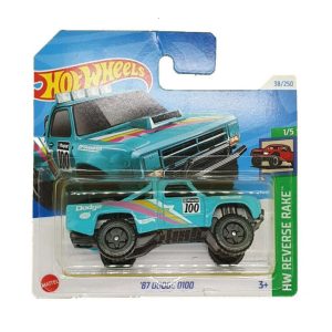 Hot Wheels Marka 1/64 Ölçek Tekli Regular Arabalar HTD17 Hw Reverse Rake / '87 Dodge D100 Model Oyuncak Araba