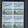 1950 2,5 Lira Uçak Pulu MNH Dörtlü Blok