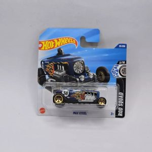 Hot Wheels Marka 2025 Tekli Araba Max Steel Mavi, Alev İşlemeli Model Oyuncak Araba