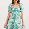 2351 Kloş Poplin Elbise - D. Mint