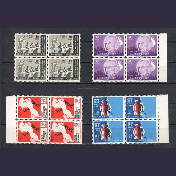 1960 27 Mayıs İnkilabı MNH Dörtlü Blok
