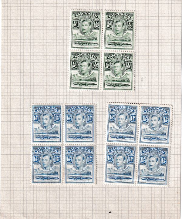 Basutoland Posta Pulları Kral George VI