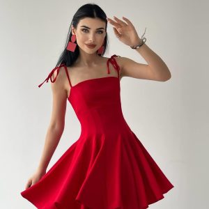 Clara Askılı Mini Elbise