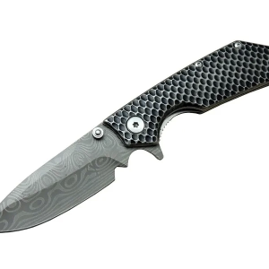 Damascus Dms 2 16 Gri Kamp Çakı 21cm- Yarı Otomatik, Kemerlikli, Metal Sap