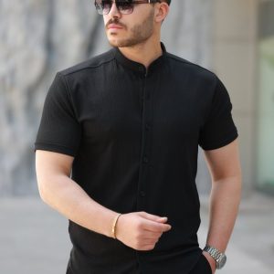 Erkek Hakim Yaka Kısa Kollu Gömlek