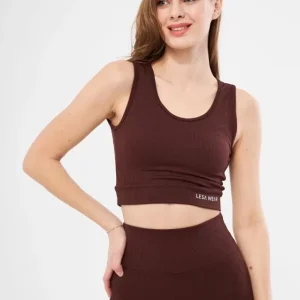 Fitilli Baskılı Crop - Bordo