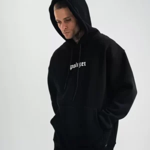 Kapşonlu Double Oversize Dijital Patchli SweatShirt - Siyah