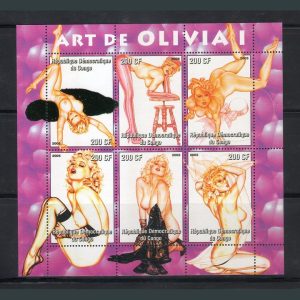 2005 Kongo Pin-Up MNH Blok - II