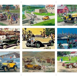 Klasik Otomobiller Temalı Kartpostal Seti-4