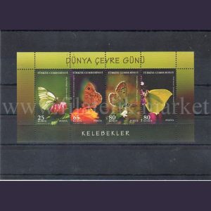 2009 Kelebekler Blok - MNH