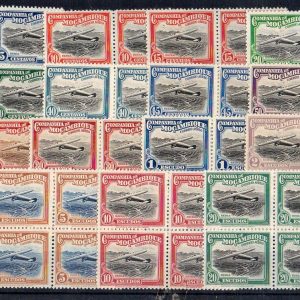 1935 Portekiz Mozambiği Uçak Postası Tam Seri Dörtlü Blok-Nadir Ürün