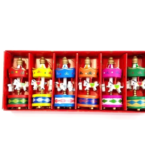 Mini Ahşap 6'lı Atli Karinca