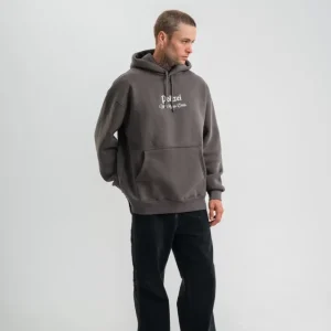 POLIZEI Premium Kalite Kapşonlu Dijital Patchli SweatShirt - Füme