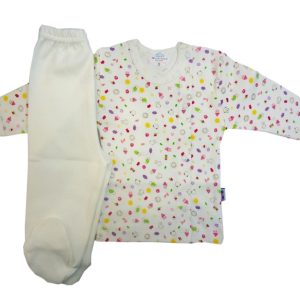 Sema Baby Bebek Pijama Takımı 0-3 Ay - Krem