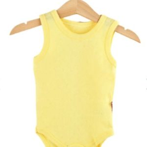 Sema Baby Jakarlı Askılı Badi (Body) - Sarı 6-9 Ay