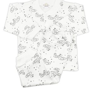 Sema Baby Sevimli Kuğu Bebek Pijama Takımı 0-3 Ay