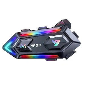 Y20 Motor Kurye Kask Kulaklık Rgb Modlu Bluetooth Motosiklet Kulaklık 5.3 Bluetooth Interkom